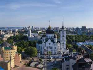 фото вид на собор в городе Воронеже