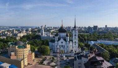 фото вид на собор в городе Воронеже
