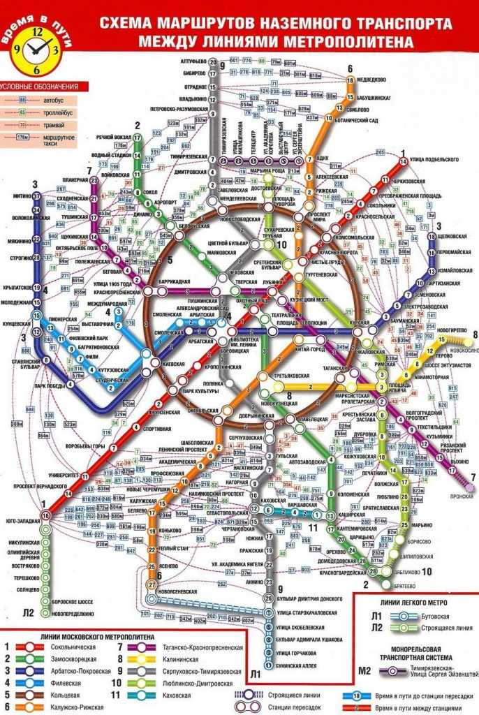 Карта наземного транспорта Москвы